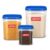 MILTON Quadra Modular Multi-Purpose Plastic Containers with Lid, Set of 3 (1.8L, 2.7L, 3.7L) Kitchen Storage Container Set for Spices, Atta, Grains Organizers, Transparent Dabba, Blue