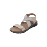 Mochi Womens Beige Fashionable Sandal with Cross-Strap Slingback UK/4 EU/37 (33-1182)