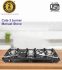 Sigri-Wala Surya Isi Certified Toughened Door Step Warrantytornado Stainless Steel, Glass Manual Gas Stove(4 Burners)