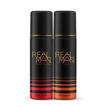 Fogg Men Realman Thrill & Fresh Mood Aerosol Deodorant, Strong Body Spray, Long Lasting Fragrance, 200Ml Each (Pack Of 2)