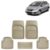 KINGSWAY Accessories Premium 5 Pcs PVC Car Floor Mat Compatible with Honda Jazz Year 2018 to 2023, Waterproof, Anti Slip, All Weather Protection, Easy to Clean Car Foot Mats, Beige 3G
