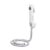 Amazon Basics Health Faucet for Bathroom, White Coated ABS Plastic Body with 1 Meter Stainless Steel Flexible Hose Pipe and Wall Hook, White, Jet Spray for Toilet