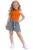 Ramiaaz Girl’s Solid Cotton Blend Style Top and Shorts Set(B1-Orange-Champa-8)