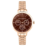 French Connection Stainless Steel Analog Brown Dial Women’s Watch-Fc134Rgm, Band_Multicolor