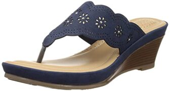 Bata womens FLAIRE THONG Blue Slipper – 3 UK (7719088)