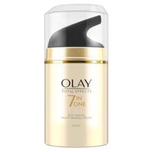 Olay Total Effects Night Cream |with Vitamin C, B5, Niacinamide, Green Tea |Fights 7 signs of ageing every night for glowing, hydrated and younger looking skin |Suitable for Normal, Dry, Oily & Combination skin |50 gm
