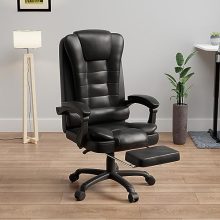 Green Soul Urbane Premium Leatherette Office Chair, High Back Ergonomic Home Office Executive Chair With Spacious Cushion Seat, Footrest & Heavy Duty Nylon Base (Black)