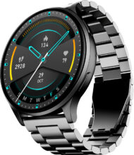 Boat Lunar Prime W/ 3.68 Cm(1.45″) Amoled Display, Bt Calling & Watch Face Studio Smartwatch(Steel Silver Strap, One Size)
