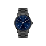 Timex Analog Watch For Man With Blue Round Dial & Black Stainless Steel Bracelet Band Water Resistant Men’S Wrist Watches – Twhg35Smu08