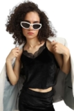 Forever 21 Women’s Solid Regular Fit T-Shirt (FWS24CWOF0066_Black