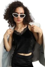 Forever 21 Women’s Solid Regular Fit T-Shirt (FWS24CWOF0066_Black