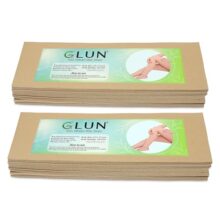 GLUN Women Wax Strips For Smooth Skin Without Wax, 140 Pieces Beige Strips, Hair-Free Skin, Gentle And Effective Hair Removal Nonwoven Strips, Pack Of 2