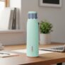 Larah by Borosil 700 ml Lava Green Stainless Steel Water Bottle | Made in India Pu Insulated Thermoware | Leakproof, BPA Free| Bottle for Office, School, College & Gym, Daily Use | 1 Year Warranty