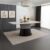 Royaloak Lucca Italian Marble Dining Table | 5D Printed Natural Stone Top | Rounded Corners & Curved Edges | Hourglass Base with Leatherette Detail | 6 Seater Dining Table | Italian Collection