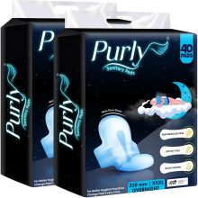 Purly Sanitary Pads For Heavy Flow Sanitary Pad(Pack Of 2)