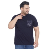 Bigbanana Men’s Round Neck T-Shirt (Geoff,Navy Blue,3XL)