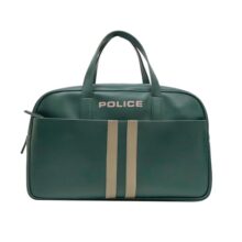 POLICE Vintage Spotz 40L Premium Travel Duffle Bag | Vegan Leather Weekend & Gym Bag for Men & Women | Spacious Interior with Front Utility Pocket | Stylish Carry-On Overnight Bag I Vintage Green