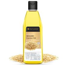 Soulflower Sesame Hair Oil For Hair And Skin, (Til, Gingelly) | 100% Pure, Natural & Coldpressed | 225Ml