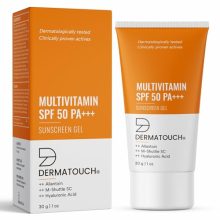 Dermatouch Multivitamin Spf 50 Pa+++ Sunscreen Gel For All Skin Types | Uva-Uvb Protection |Zero White Cast | Unisex | 30G