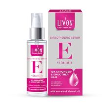 Livon Professional Smoothening Serum For Women & Men | With Vitamin E, Avocado & Almond Oil | For Smoother, Stronger & Frizz-Free Hair | No Paraben, Sulphate Or Mineral Oil | All Hair Types | 100Ml