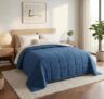 Sanmarino Reversible King Size Comforter 220 Gsm Microfiber | Double Bed Ac Comforter/Blanket For Winter & All Season | Soft Lightweight Quilt/Duvet (90 X 100 Inches, Denim Blue)