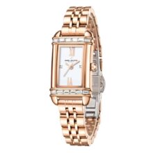 Daniel Hechter Paris Louvre Collection Square Dial Watch for Women with Roman Indices and Stainless Steel Strap-DHW2006