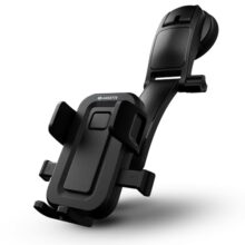 Amkette iGrip Drive Dash Car Mobile Holder for Dashboard, Mobiles Holder for car Dashboard with 360 Rotation, One -Touch Lock & Release Adjustable Mount with Strong Suction Cu (Black)