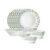 Larah by Borosil 19 Pieces Sage Opalware Dinner Set for Family of 6 | Microwave & Dishwasher Safe Silk Series Crockery for Dining & Gifting, Bone Ash Free Plates & Bowls