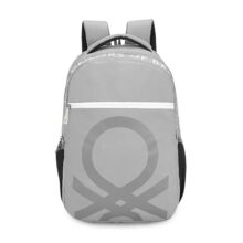 United Colors Of Benetton Noble Polyester 23L 4 Compartment Laptop Backpack For Unisex – Grey