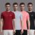Inktees Solid Men Round Neck Multicolor T-Shirt