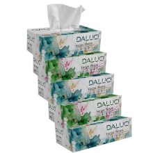 Daluci 2 Ply Facial Tissue Box Car Tissue (5 Boxes (500 Pulls))