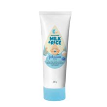 Johnson’s Baby Milk and Rice Cream, 200g | Face & Body Cream for All Skin Types Including Sensitive Skin | With Milk Protein, Rice Extracts & Multivitamin Complex | Helps Nourish & Protects Baby’s Skin from Dryness | No Added Parabens & Sulphates | Hypoallergenic & PH Based Formula