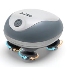 AGARO Rechargeable Scalp Massager, Stress Relief & Relaxation, Handheld & Portable, Electric Head Kneading Massager, 3 Speed Modes, IPX7 Waterproof, Head Scratcher for Hair Growth, Deep Clean, SM3675