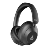 boAt New Launch Rockerz 650 Pro, Touch/Swipe Controls, Dolby Audio, 80Hrs Battery, 2Mics ENx, Fast Charge, App Support, Dual Pair, Bluetooth Over Ear Headphones with Mic (Iris Black)