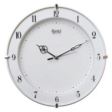 Ajanta Plastic Step Movement Round Wall Clock (White, 25.7 X 25.7 X 3.6 Cm) – Analog