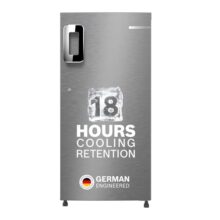 Bosch 226 L, 4 Star, Single Door Refrigerator with Industry’s largest vegetable box & largest Beverage space (CST22S24NI, Fine Steel) | 18 Hour Cooling Retention during powercut, 2.5x Faster Cooling