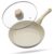 Lifelong Forged Aluminum Fry Pan 24cm, Beige, Ceramic Coated, Gas & Induction Friendly, Non-Stick, Teflon Free, Durable for Cooking, Searing, Sautéing & Frying