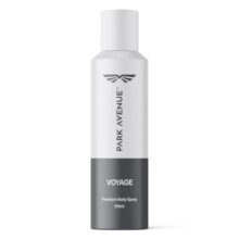 Park Avenue Voyage Premium Body Spray for Men | 190 ml | Fresh Citrus, Spicy & Woody Fragrance with Patchouli & Tonka Bean | Long-Lasting Body Deodorant