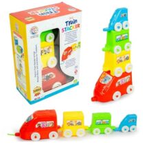 Ratna’s 3-in-1 Train Stacker, Nesting, Stacking & Pull Along Toy for Kids 1+ Years
