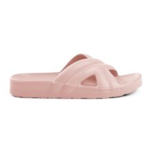 SOLETHREADS Comfy Slides | Breathable | Stylish | Slip-on | Anti-Skid | Durable | Cushioned | Comfortable | Technical Utility || Embossed Footbed | Premium Slides for Women. | PINK | 7UK