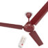 BAJAJ Crest Turbo BLDC 5 Star 1200 mm 3 Blade Ceiling Fan(BLDC Motor with Remote | Red Walnut | Pack of 1)