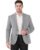 SaintX Men’s Formal Blazer | Fully Lined | Slim Fit | Professional Jacket | Premium Business Formal Suit | Office | Wedding | All Purpose Lt Grey
