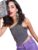 Tokyo Talkies Women Navy Blue One Shoulder Crop Top