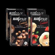 MANFORCE Cocktail Combo Pack (Hazelnut & Chocolate and Strawberry & Vanilla) Condom(Set of 4, 40 Sheets)