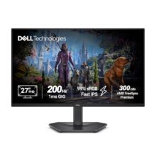 Dell SE2725HG 27″ FHD IPS Gaming Monitor, 200Hz Refresh, 3side narrow bezels, 1ms GtG, AMD FreeSync Premium, HDR 10, 300nits, 1000:1 Contrast, 99% Srgb, Tilt, 2*HDMI 2.1 TDMS(supports HDMI VRR),DP 1.4