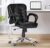 Da URBAN® Milford Mid Back Revolving Leatherette Ergonomic Home & Office Executive Chair with High Comfort Seating, Height Adjustable Seat & Heavy Duty Metal Base (Black)