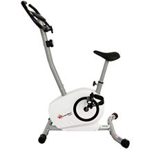 Powermax Fitness Bu-515-Al502 Steel Magnetic Exercise Upright Bike, Grey, White, Max User Weight 100Kg