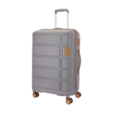 Kamiliant American Tourister Large Harrier Zing 78 Cms Check-in (PP) Hard Sided 8 Wheels Spinner Luggage/Suitcase/Trolley Bag (Light Grey) (Double Wheel), Large