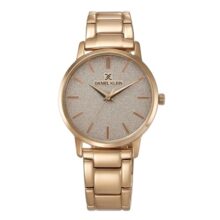 Daniel Klein Analog Glitter Rose Gold Round Dial Water-Resistant Wrist Watch for Women Girls, Ladies – DK11800-4