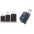Aristocrat Liberty 8 Wheel Set of 3 Large Size (Check-in), Medium Size (Check-in) & Cabin (Small + Cadet Polyester 52 cms Blue Travel Duffle (Cadet)